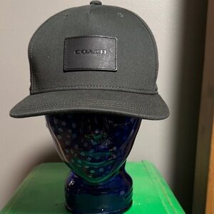 Coach Black Logo Patch Cap